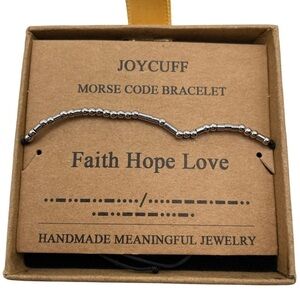 Joycuff Faith Hope Love Morse Code bracelet NIB